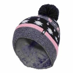 Ladies Warm Knit Fleece Lined Winter Warm Hat With Pom Pom -Outdoor Sporting Goods kba12a870664eb4f1756521ba170335c0