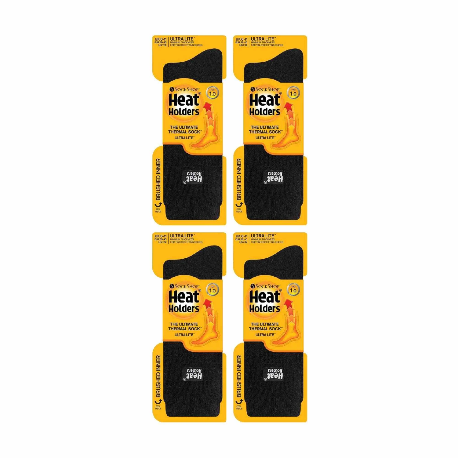 4 Pairs Mens Ultra Lightweight Warm Thermal Socks For Dress Socks In Winter 4 4 Pairs Mens Ultra Lightweight Warm Thermal Socks For Dress Socks In Winter - Image 2