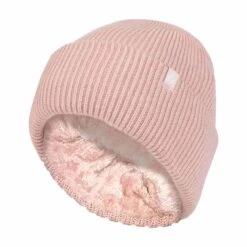 Ladies Fleece Lined Ribbed Thermal Turnover Hat For Winter -Outdoor Sporting Goods kc1d45bf4269902849c3df9427698697d