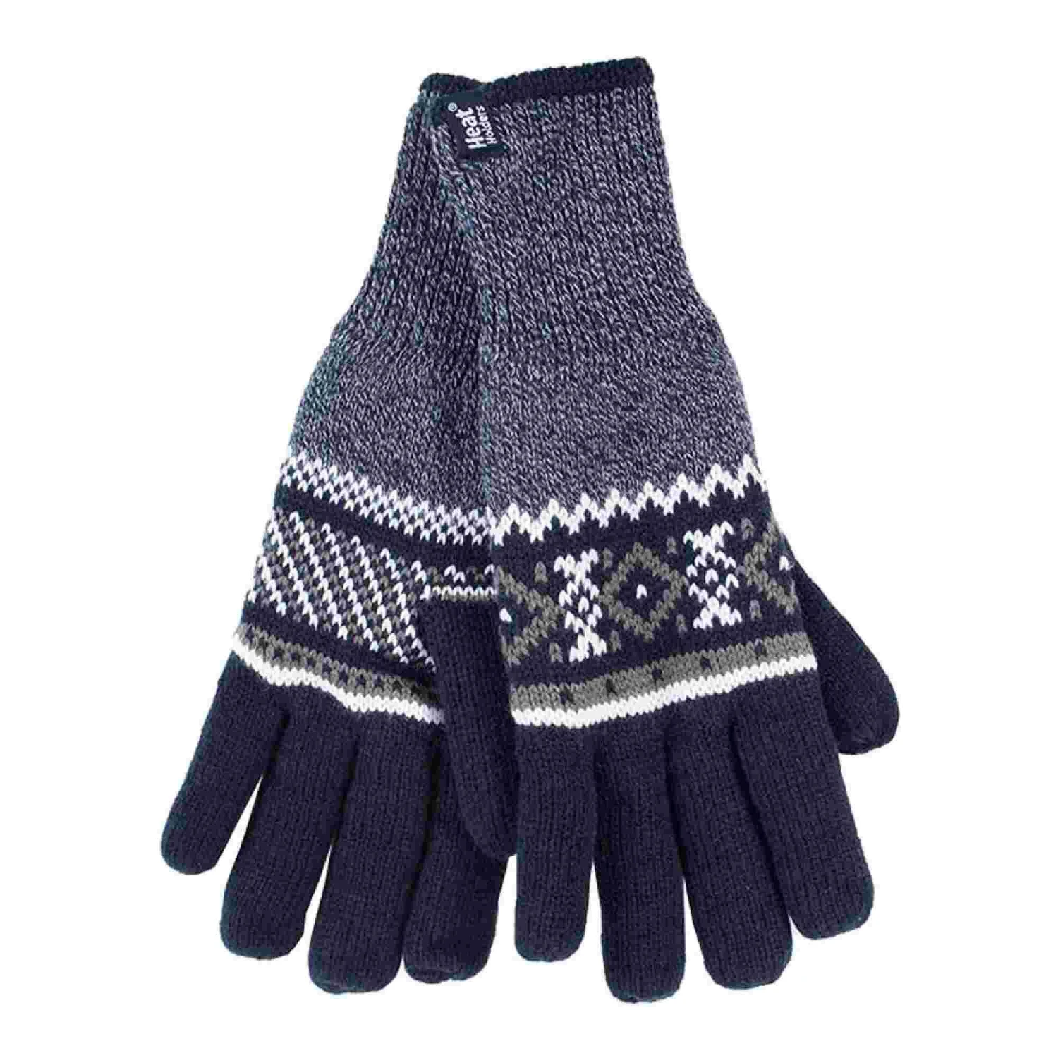 Mens Nordic Fairisle Knitted Fleece Lined Winter Thermal Gloves 5 Mens Nordic Fairisle Knitted Fleece Lined Winter Thermal Gloves - Image 3