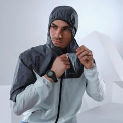 Quechua Men’s Fast Hiking Windbreaker Jacket FH500 Helium Wind Grey -Outdoor Sporting Goods kc80b75f8b89c5c5e2044b42bf12fc272