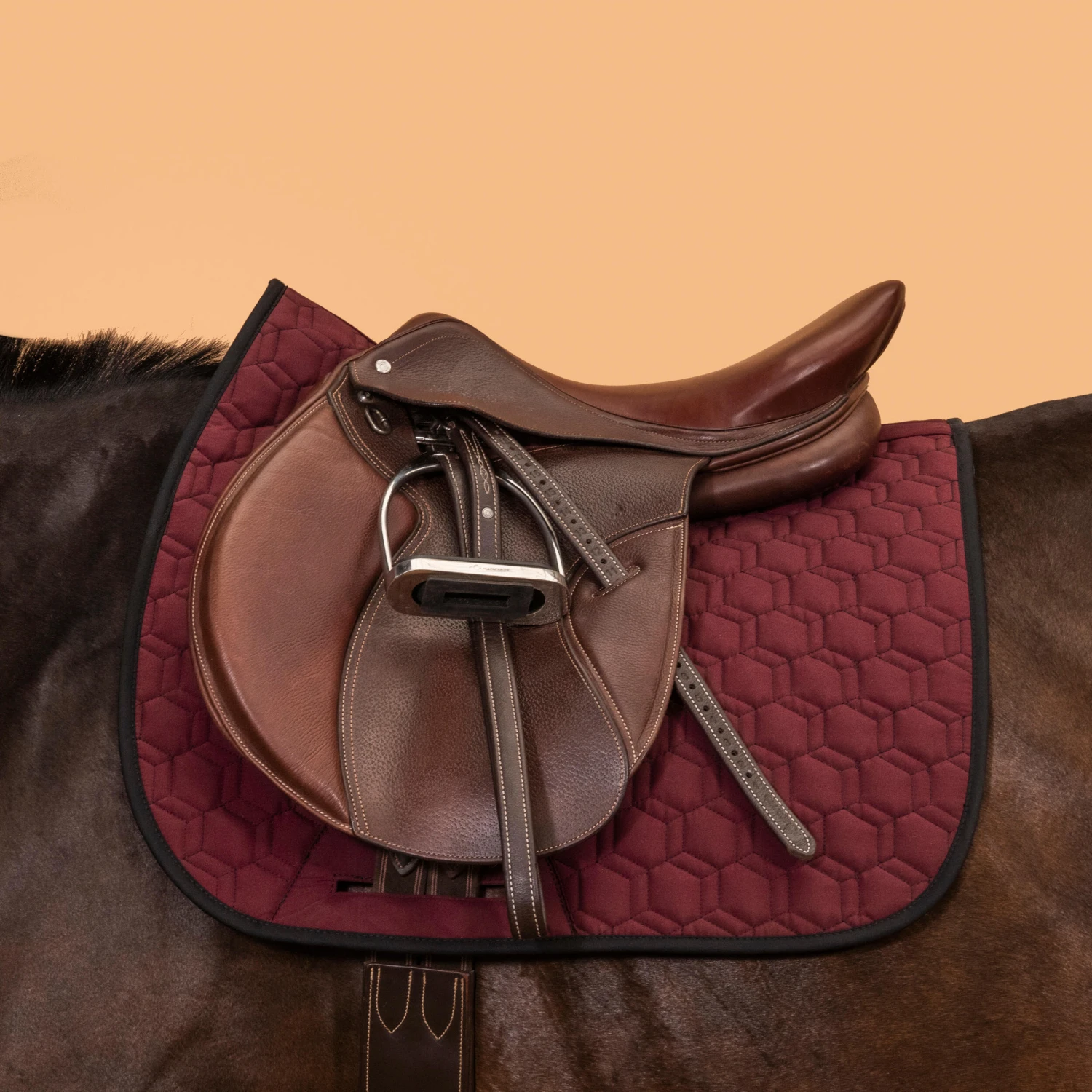 Reversible Horse Riding Saddle Cloth For Horse And Pony 500 4 Reversible Horse Riding Saddle Cloth For Horse And Pony 500 - Image 2