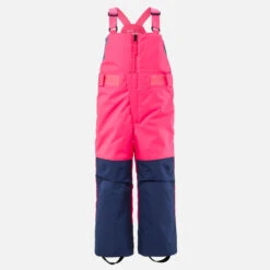 WEDZE KIDS’ WARM AND WATERPROOF SKI DUNGAREES - 500 PNF -Outdoor Sporting Goods kd14440849993a56107126047b2e01160