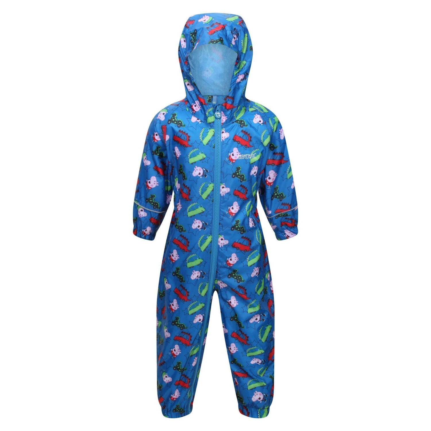 Regatta Childrens/Kids Pobble Peppa Pig Car Waterproof Puddle Suit (Imperial Blue) 3 Regatta Childrens/Kids Pobble Peppa Pig Car Waterproof Puddle Suit (Imperial Blue)