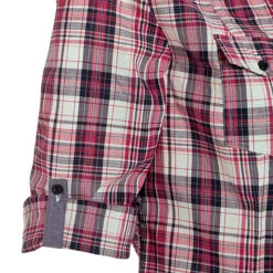 Sentier Women's Long-Sleeved Horse Riding Shirt - Pink And White Checks -Outdoor Sporting Goods kd53272a28eac62220ce7c945293ac468