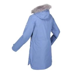 Regatta Womens/Ladies Sabinka Faux Fur Trim Parka (Slate Blue) -Outdoor Sporting Goods kd58cced5a71ab904d607b3f62b35ca40