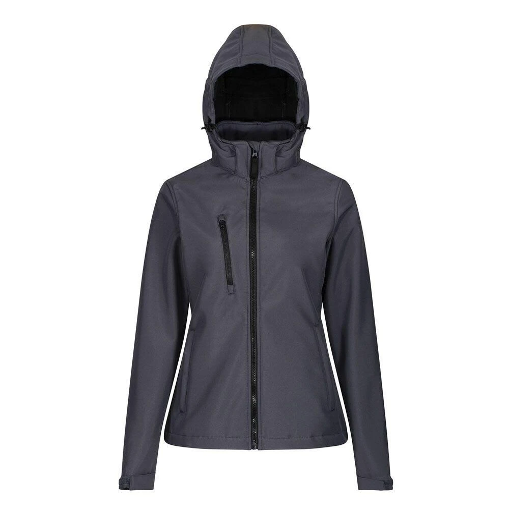 Regatta Womens/Ladies Venturer Hooded Soft Shell Jacket (Black) 17 Regatta Womens/Ladies Venturer Hooded Soft Shell Jacket (Black) - Image 15