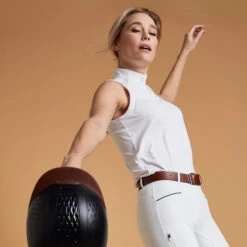 Women's Horse Riding Sleeveless Show Shirt 500 -Outdoor Sporting Goods kda826d0cbf79337cfbf06a68bd6d3b00