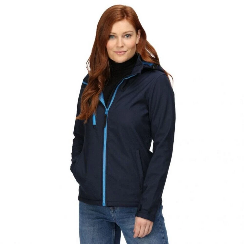 Regatta Womens/Ladies Venturer Hooded Soft Shell Jacket (Black) 16 Regatta Womens/Ladies Venturer Hooded Soft Shell Jacket (Black) - Image 14