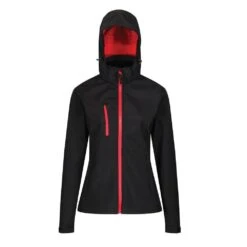Regatta Womens/Ladies Venturer Hooded Soft Shell Jacket (Black) 27 Regatta Womens/Ladies Venturer Hooded Soft Shell Jacket (Black) -Outdoor Sporting Goods kde37a781c5f6772474c336262b077b1d