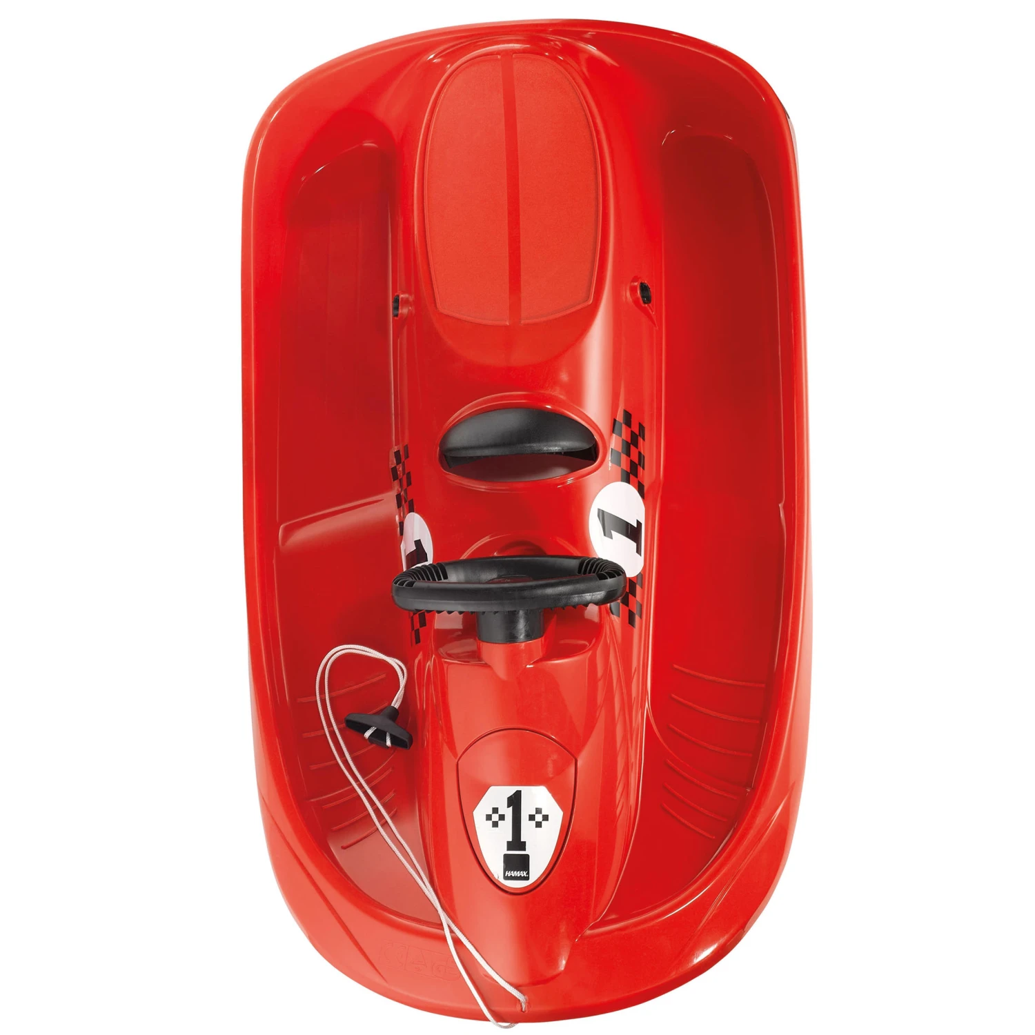 Hamax Kids’ Sledge With Brake And Steering Wheel Snow Formel Red 5 Hamax Kids’ Sledge With Brake And Steering Wheel Snow Formel Red - Image 3