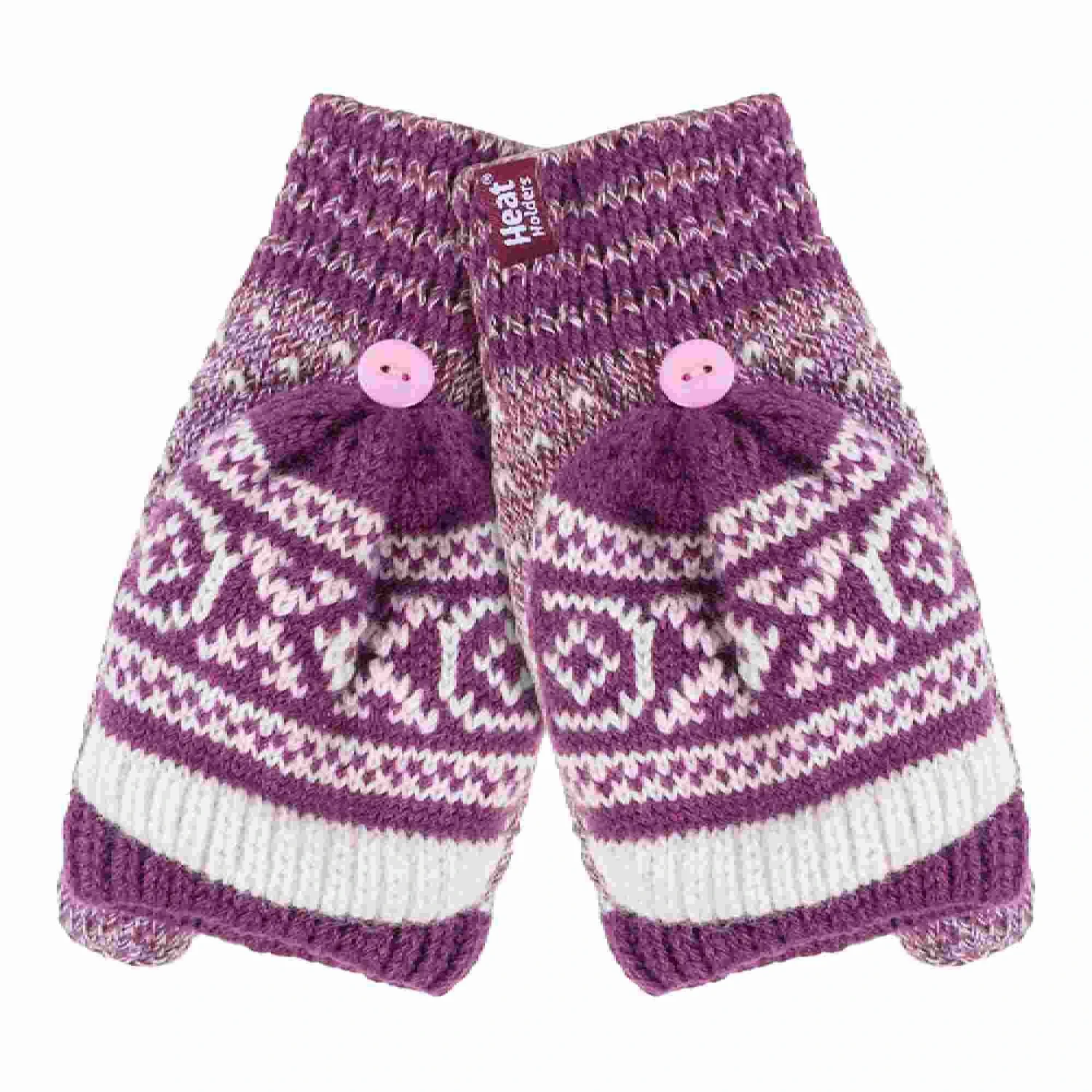 Ladies Warm Fairisle Patterned Thermal Fingerless Converter Gloves 7 Ladies Warm Fairisle Patterned Thermal Fingerless Converter Gloves - Image 5