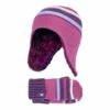 Girls Winter Warm Pom Pom Bobble Beanie Hat And Mittens Set -Outdoor Sporting Goods ke543a88da13779332b03284cc2840c1e