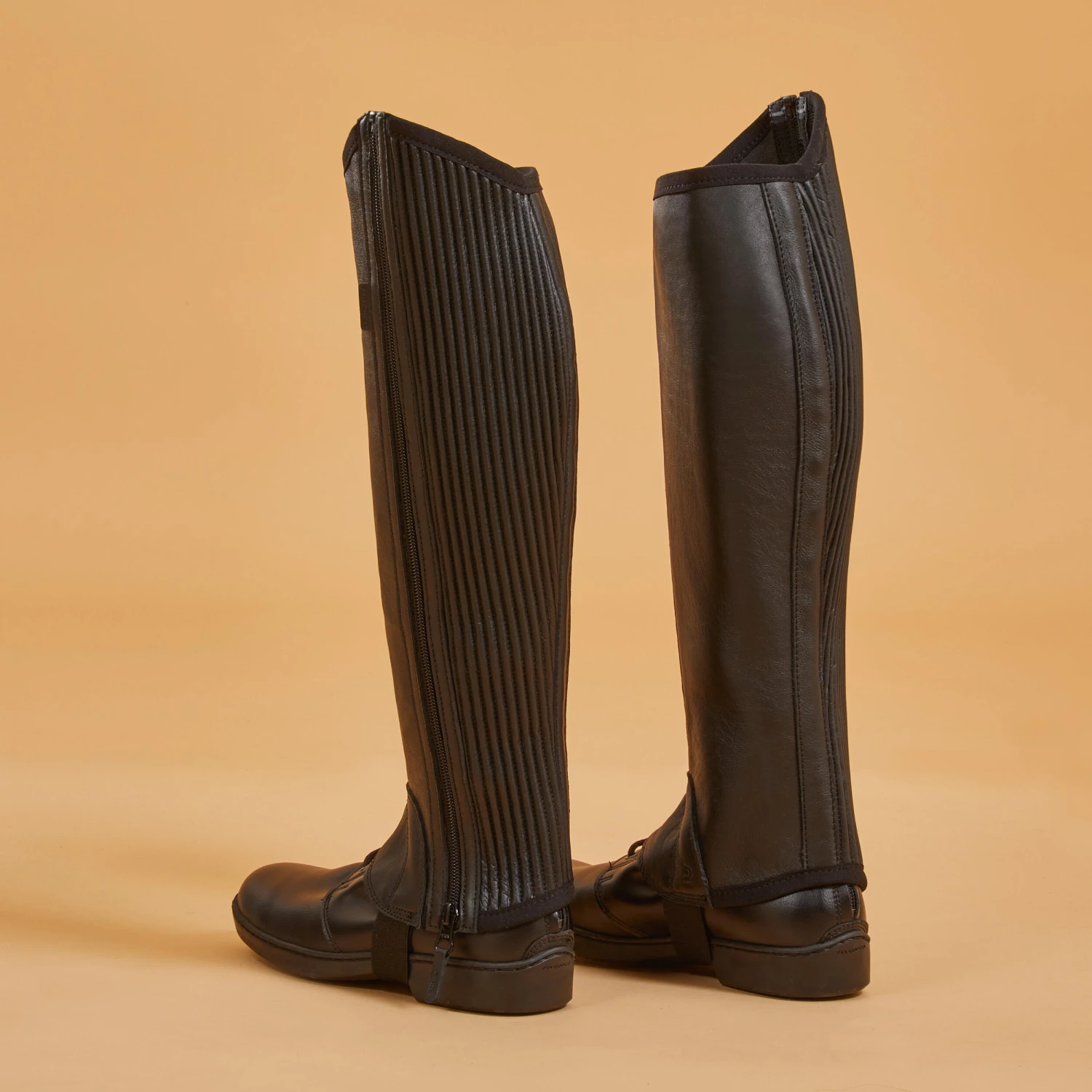 Adult Horse Riding Leather Half-Chaps With Gusset 6 Adult Horse Riding Leather Half-Chaps With Gusset - Image 4