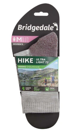 Bridgedale HIKE Ultralight T2 Merino Performance Pattern Crew Women's -Outdoor Sporting Goods ke6d8142968ff2b977b5bf4cc8c0e0c22