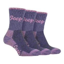 Jeep 3 Pairs Cotton Cushioned Walking Hiking Socks For Ladies -Outdoor Sporting Goods ke860fed5b4872c042eaf9148f5954f59