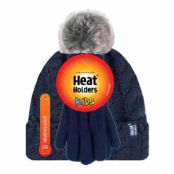 Girls Bobble Pom Pom Thermal Hat And Gloves Set -Outdoor Sporting Goods ke9023e66b542497c5bea91199bf5a949
