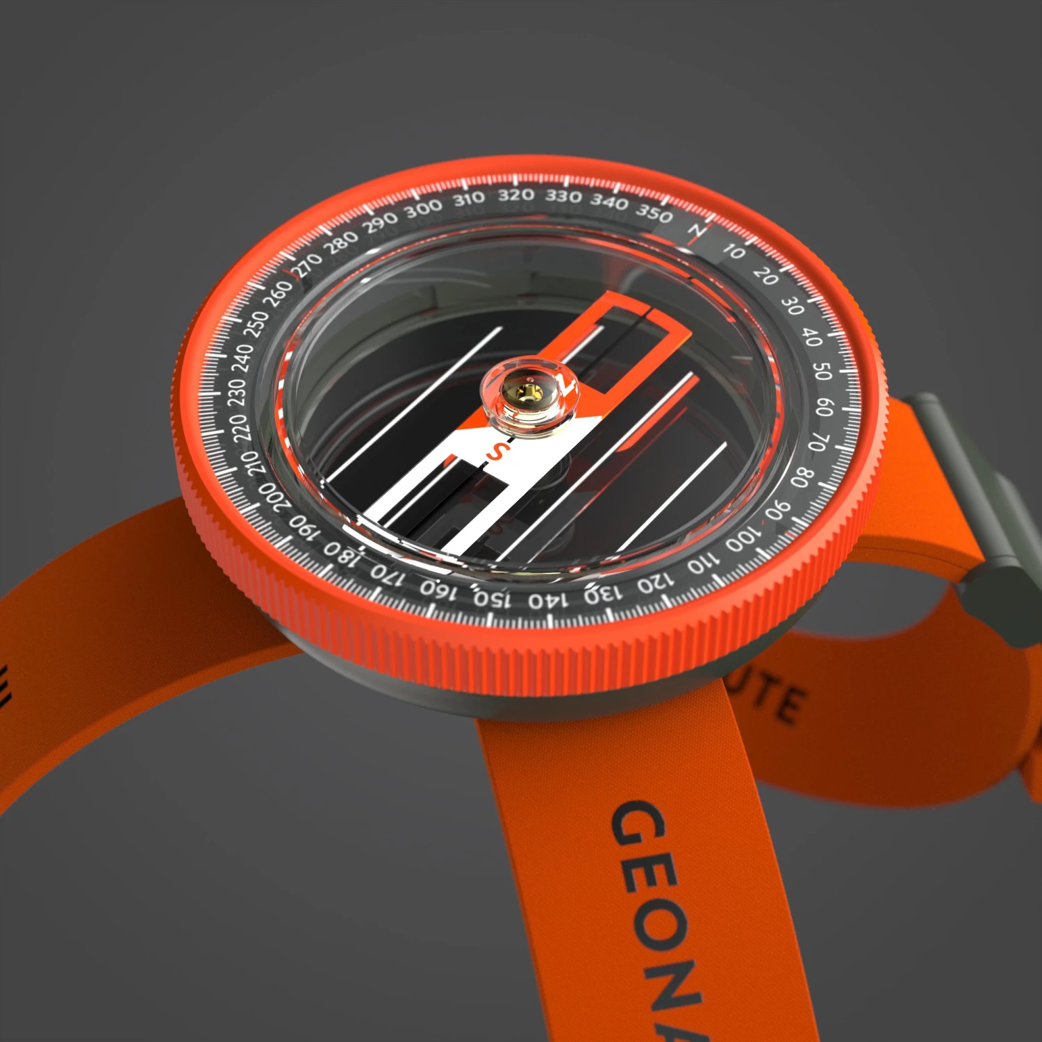 QUICK And STABLE WRIST Compass For MULTISPORT Adventure Racing - Orange Black 4 QUICK And STABLE WRIST Compass For MULTISPORT Adventure Racing - Orange Black - Image 2