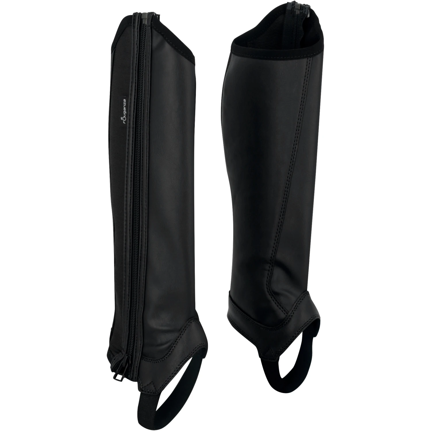 Kids' Horse Riding Classic Synthetic Half Chaps 140 4 Kids' Horse Riding Classic Synthetic Half Chaps 140 - Image 2