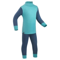 WEDZE Baby Ski Base Layer Top, Undershirt Merino Wool MERIWARM Turquoise -Outdoor Sporting Goods keed6e176f8944d06252406caefb68099