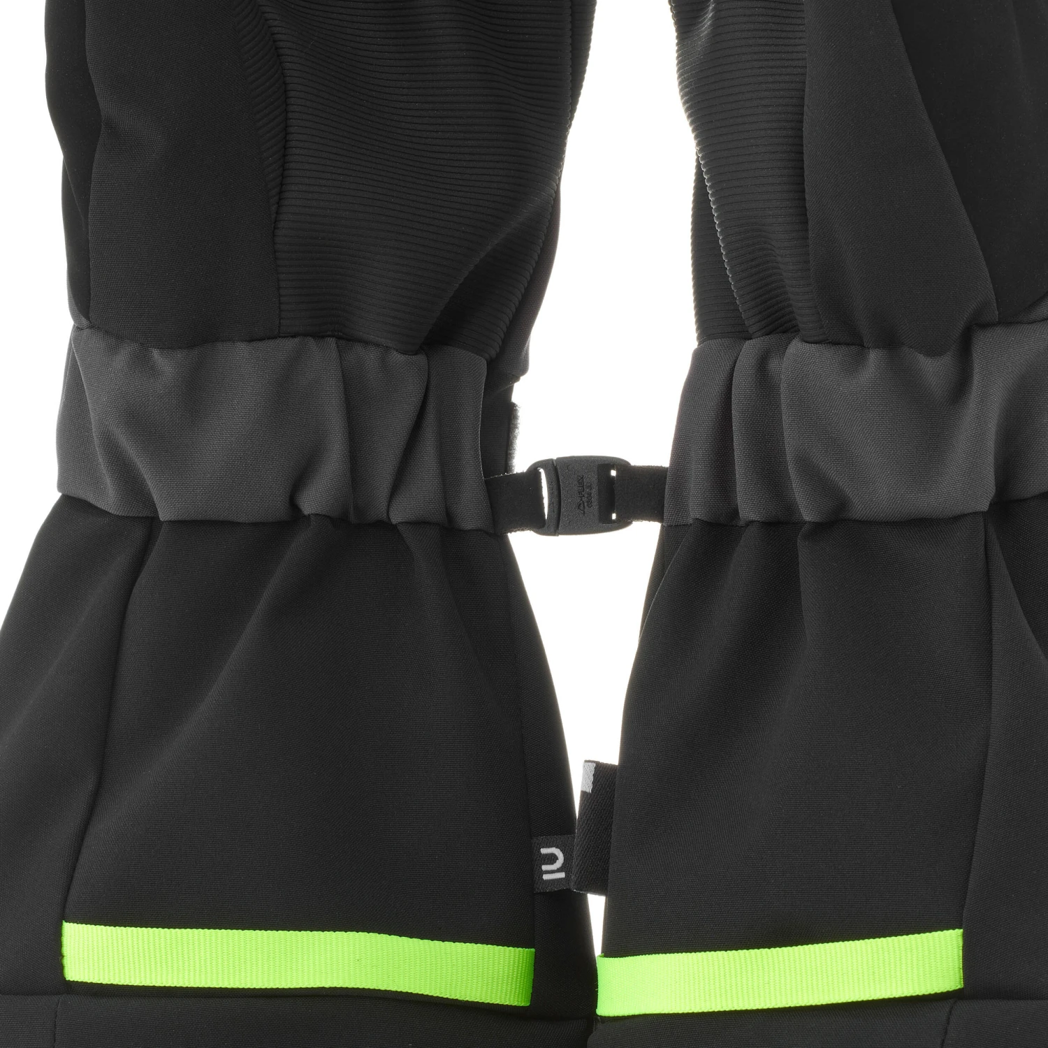 WEDZE KIDS’ WARM AND WATERPROOF SKI GLOVES 550 BLACK GREY 7 WEDZE KIDS’ WARM AND WATERPROOF SKI GLOVES 550 BLACK GREY - Image 5