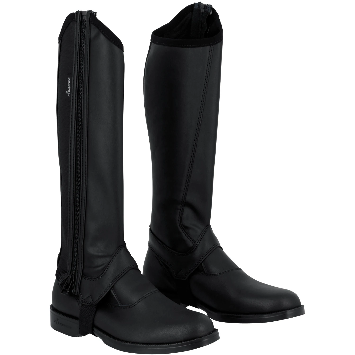Kids' Horse Riding Classic Synthetic Half Chaps 140 5 Kids' Horse Riding Classic Synthetic Half Chaps 140 - Image 3