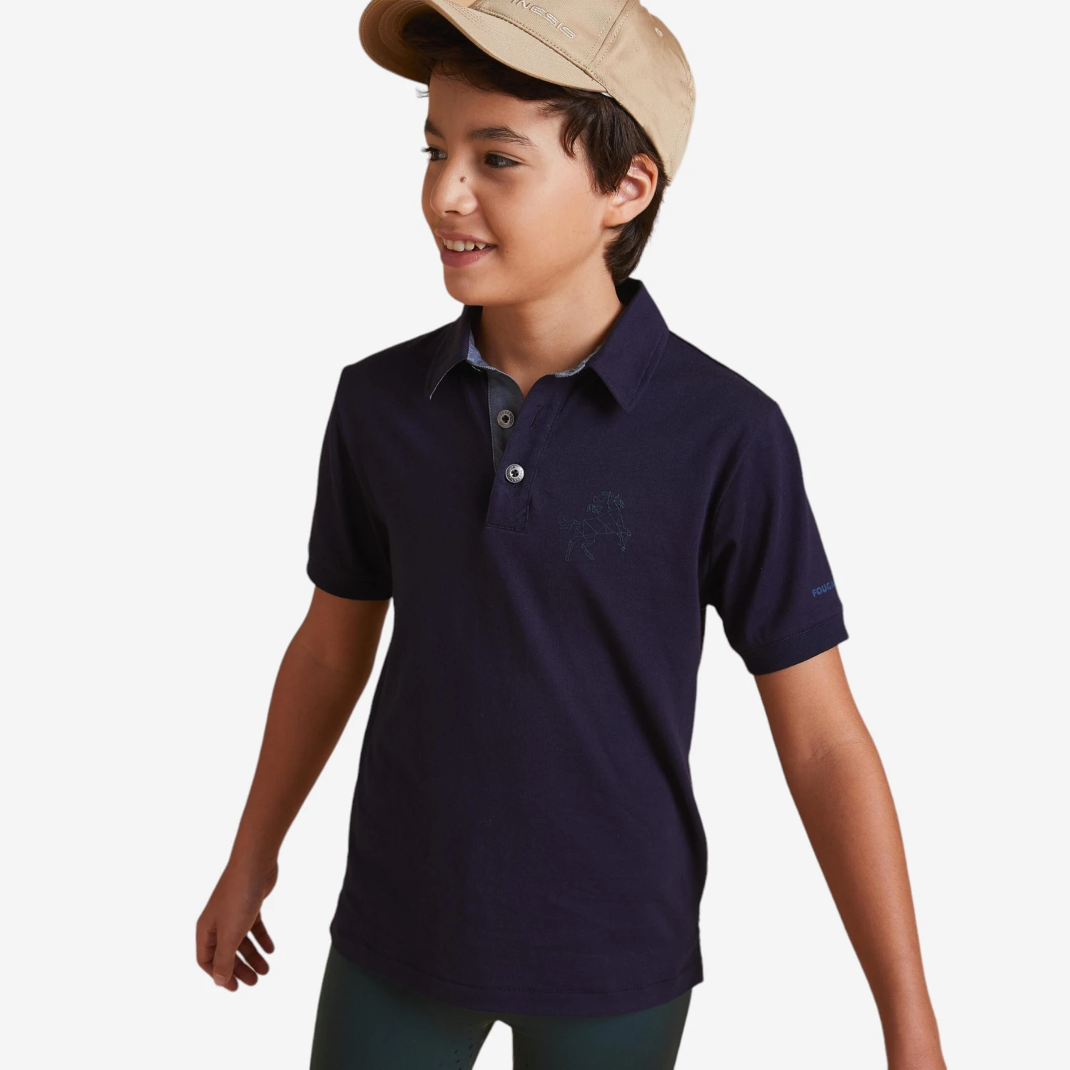 Boys' Horse Riding Short-Sleeved Polo 140 3 Boys' Horse Riding Short-Sleeved Polo 140